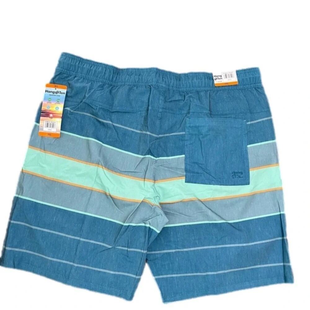 Hang Ten Men's Swim Trunk Shorts Liner Green Aqua Size XXL NWT